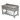 Lavello in acciaio inox 100x60x85h cm 1 vasca con gocciolatoio dx, ripiano e alzatina EC