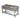 Lavello in acciaio inox 140x60x85h cm 2 vasche con gocciolatoio dx, ripiano e alzatina EC 