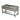 Lavello in acciaio inox 150x60x85h cm 2 vasche con gocciolatoio dx, ripiano e alzatina EC 