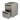 Cassettiera 2 cassetti in acciaio inox 500x680x550h mm