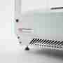 Vetrina frigo 120x60x60h cm refrigerata da banco a due piani bianca con vetri dritti motore incorporato e piano liscio