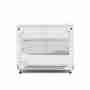Vetrina frigo 74x60x60h cm refrigerata da banco a due piani bianca con vetri dritti motore incorporato e piano liscio  