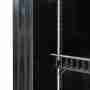 Frigo vetrina bibite verticale refrigerata 1 anta in vetro nera con canopy bianco +0 +10 °C 278 lt 59x61x190,5h cm