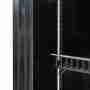 Frigo vetrina bibite verticale refrigerata 1 anta in vetro nera +0 +10 °C 278 lt 59x61x190,5h cm