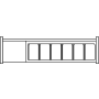 Vetrina refrigerata tripla esposizione contenitori GN 1/3 x 40h 1085x395x350h mm 4 contenitori