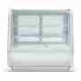 Vetrina refrigerata da banco 68,2x45x67,5h cm vetro curvo 4 lati in vetro bianca 100 lt 0 +12 °C
