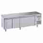 Tavolo congelatore refrigerato in acciaio inox 4 porte -18 -22 °C 223x70x85h cm monoblocco - FC