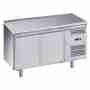 Tavolo frigo refrigerato 2 porte in acciaio inox -2 +8 °C 136x60x85h cm - FC