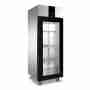 Armadio congelatore refrigerato in acciaio inox 1 anta in vetro 700 lt ventilato -10 -20°C