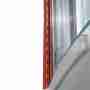 Banco refrigerato ventilato rosso per macelleria e salumeria +2+5°C con vano riserva 195,5x117,5x123,5h cm vetri curvi