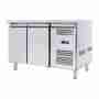 Tavolo frigo refrigerato in acciaio inox 2 porte +2 +8 °C 136x70x85h cm monoblocco - FC