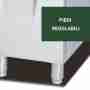 Modulo mobile neutro armadiato per cucine e linee cottura 800x730x940 mm 80x70 cm