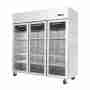 Armadio congelatore refrigerato in acciaio inox 3 ante in vetro a basso consumo energetico 1390 lt ventilato -20-17 °C