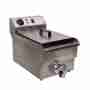 Friggitrice Elettrica professionale 16 litri singola vasca in acciaio inox per Pub Bar Ristoranti da banco - 380 Volt