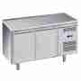 Tavolo frigo refrigerato in acciaio inox 2 porte  -2 +8 °C 1510x800x850h mm
