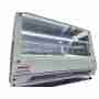Vetrina frigo 94x60x60h cm refrigerata da banco a due piani bianca con vetri dritti motore incorporato e piano liscio