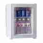 Minibar 40x43x53h cm frigo con porta a tre strati di vetro bianco 35 lt