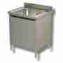 Lavello / lavatoio in acciaio inox armadiato 1 vasca 700x600x850h mm