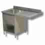 Lavello / lavatoio in acciaio inox 1 vasca su fianchi con vano lavastoviglie a dx 1400x700x850h mm