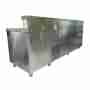 Banco Bar Refrigerato in acciaio inox con 3 porte frigo con lavabo a destra e sportelli 2600 x 700 x 1100 h mm
