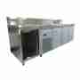 Banco Bar  Refrigerato in acciaio inox con 3 porte frigo con lavabo a sinistra e sportelli 2600 x 700 x 1100 h mm