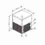 Produttore Fabbricatore di Ghiaccio Capacità 140 Kg Cubetti Trafilati da 7x16x8h mm
